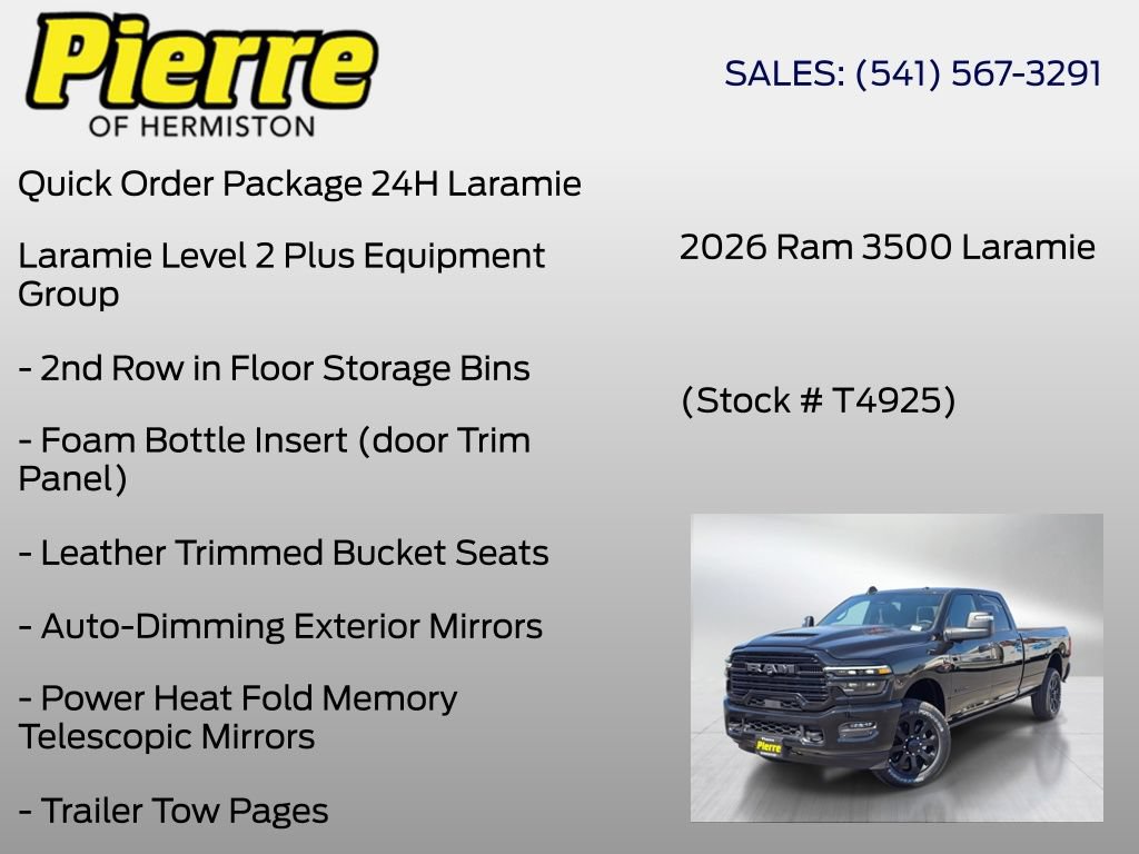 New 2026 RAM 3500 Laramie AWD/4WD image 6