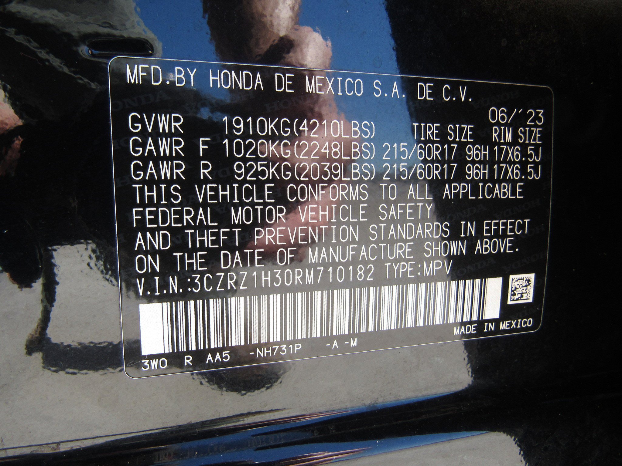 Certified 2024 Honda HR-V LX image 27