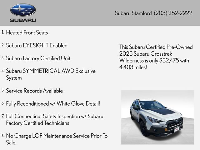Used 2025 Subaru Crosstrek 2.5i Wilderness AWD/4WD image 2