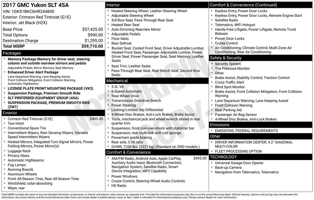 Used 2017 GMC Yukon SLT image 6