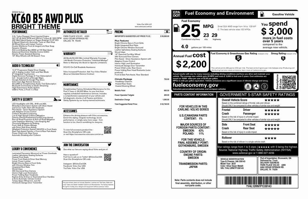 Used 2023 Volvo XC60 B5 Plus w/ Climate Package image 4