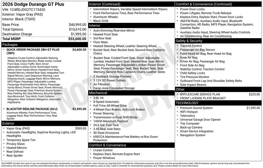 New 2026 Dodge Durango GT image 41