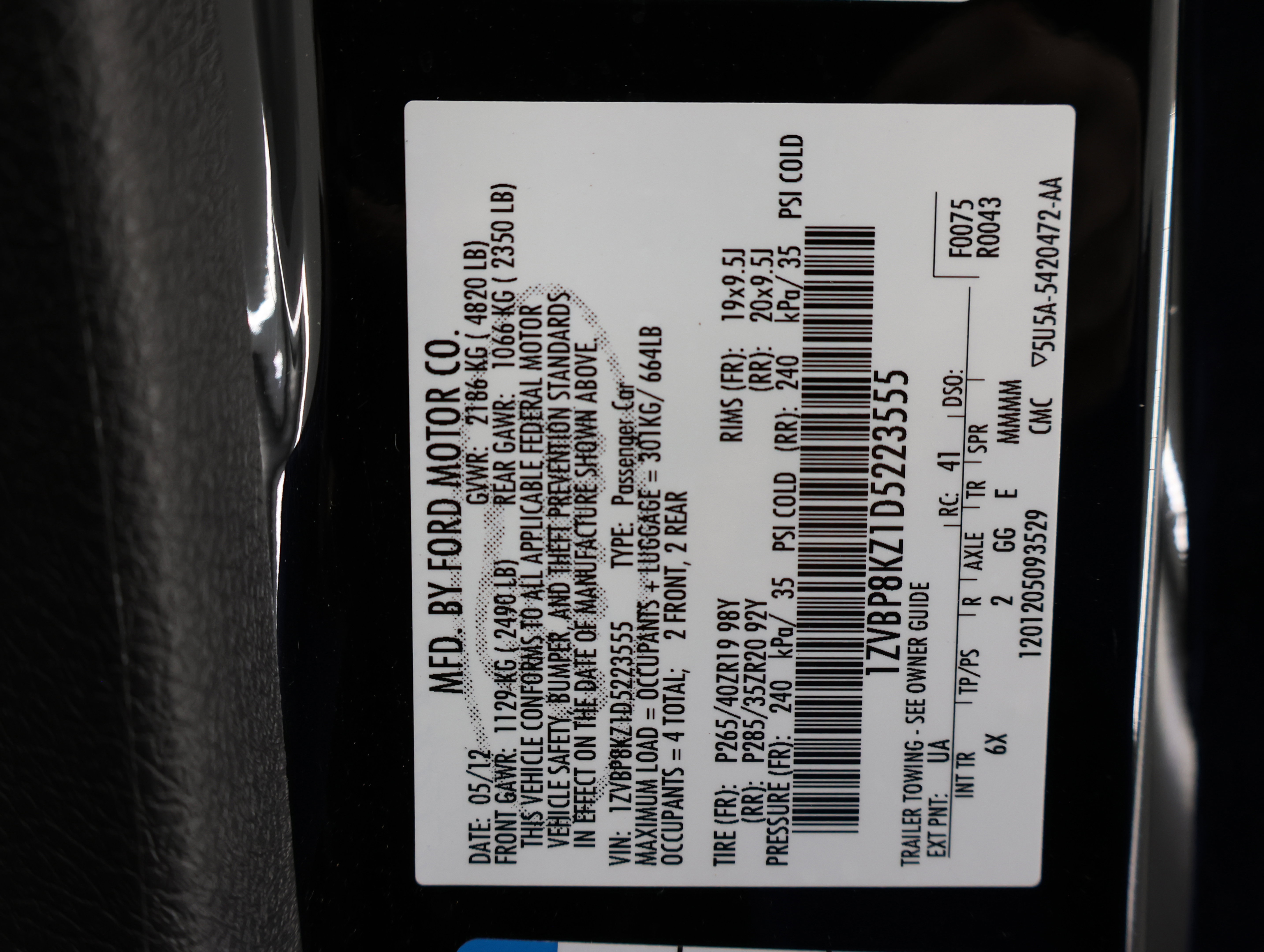 Used 2013 Ford Mustang Shelby GT500 RWD image 54