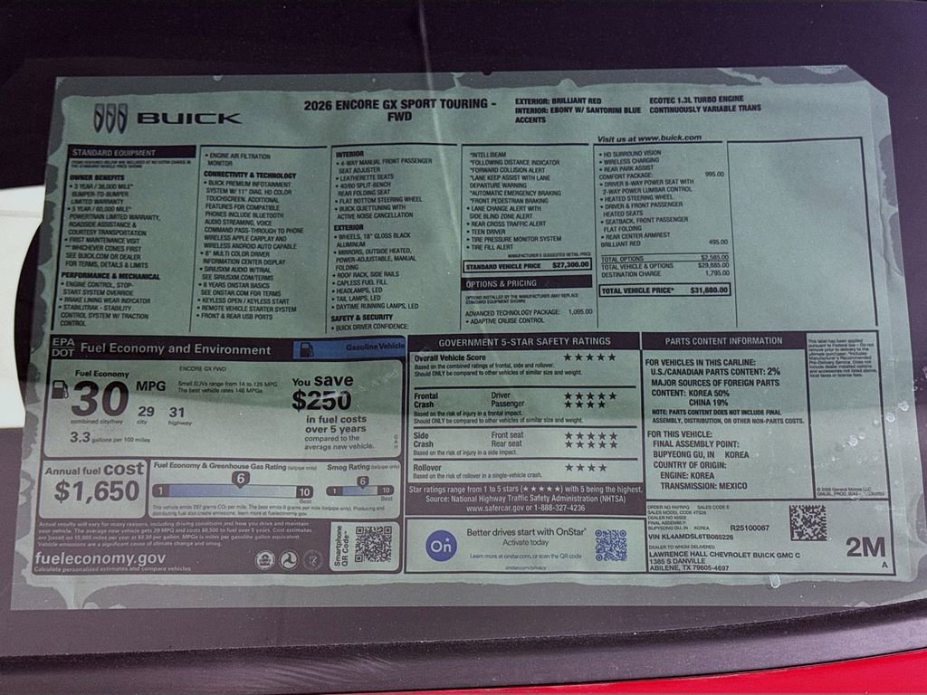 New 2026 Buick Encore GX Sport Touring w/ Advanced Technology Package image 19