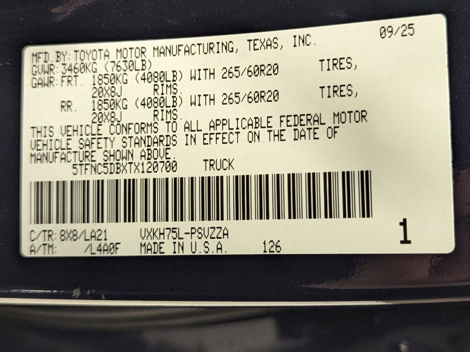 New 2026 Toyota Tundra Platinum image 18