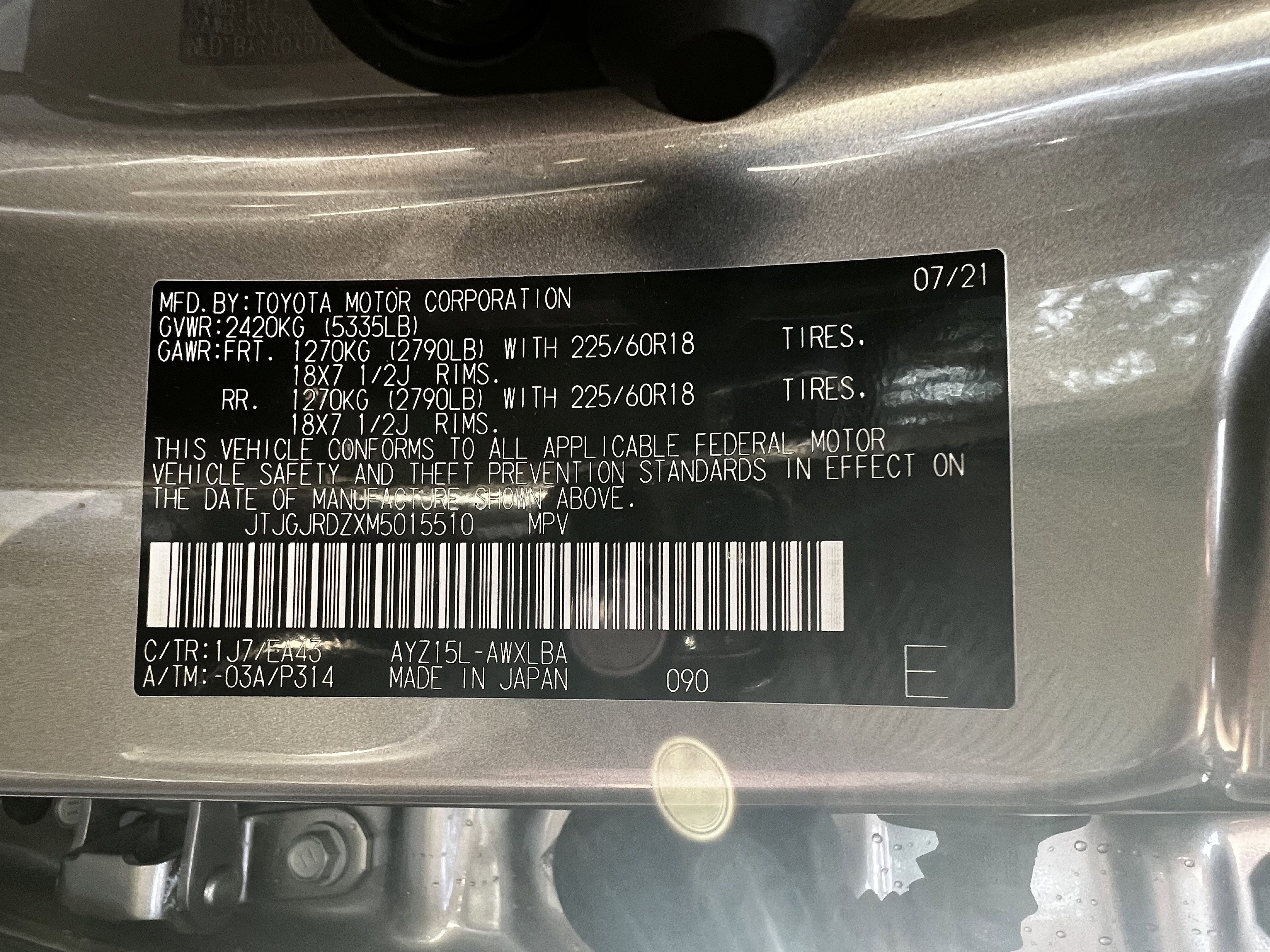 Certified 2021 Lexus NX 300h AWD w/ Premium Package image 51