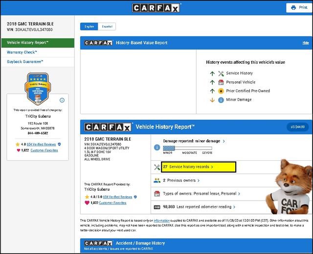 Used 2018 GMC Terrain SLE w/ Driver Convenience Package image 13