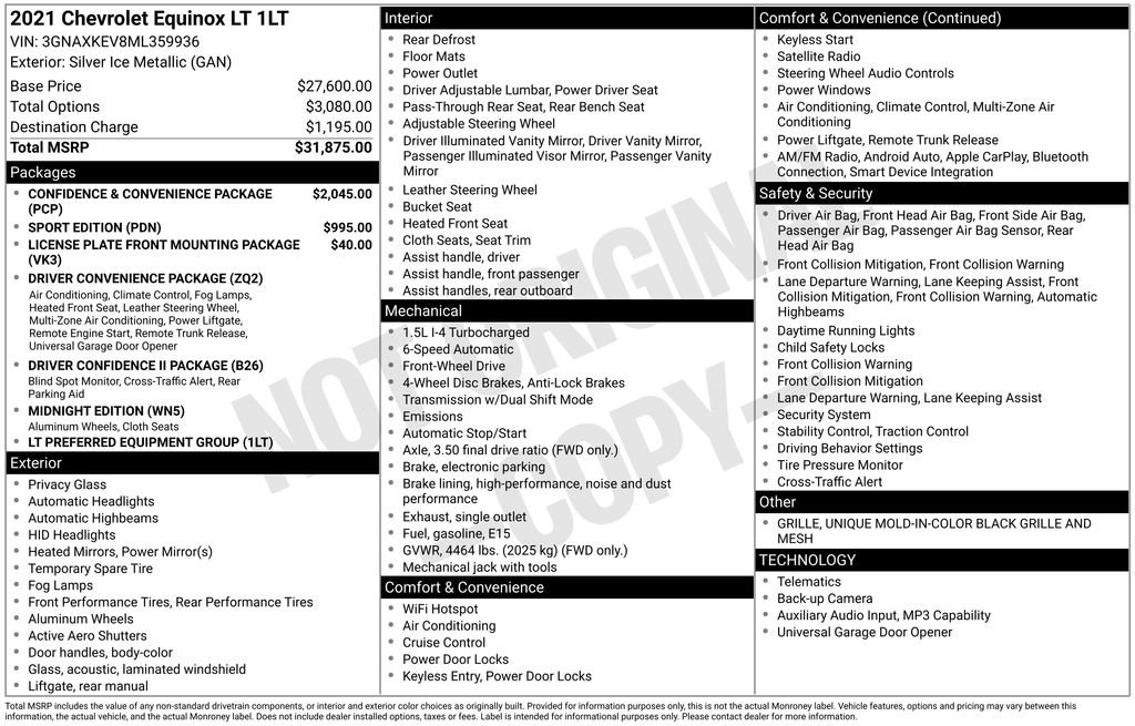 Used 2021 Chevrolet Equinox LT FWD image 12