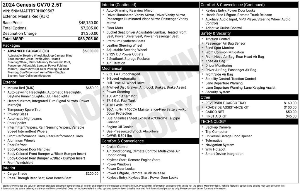 Certified 2024 Genesis GV70 2.5T w/ Advanced Package image 15