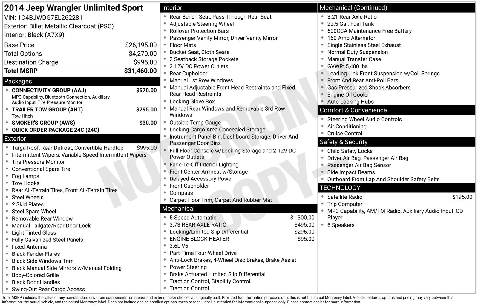 Used 2014 Jeep Wrangler Unlimited Sport w/ Connectivity Group AWD/4WD image 23