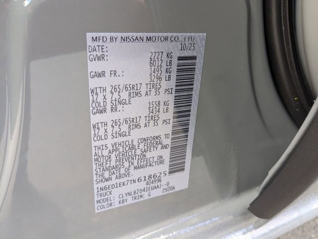 New 2026 Nissan Frontier SV w/ All-Weather Content Package AWD/4WD image 35
