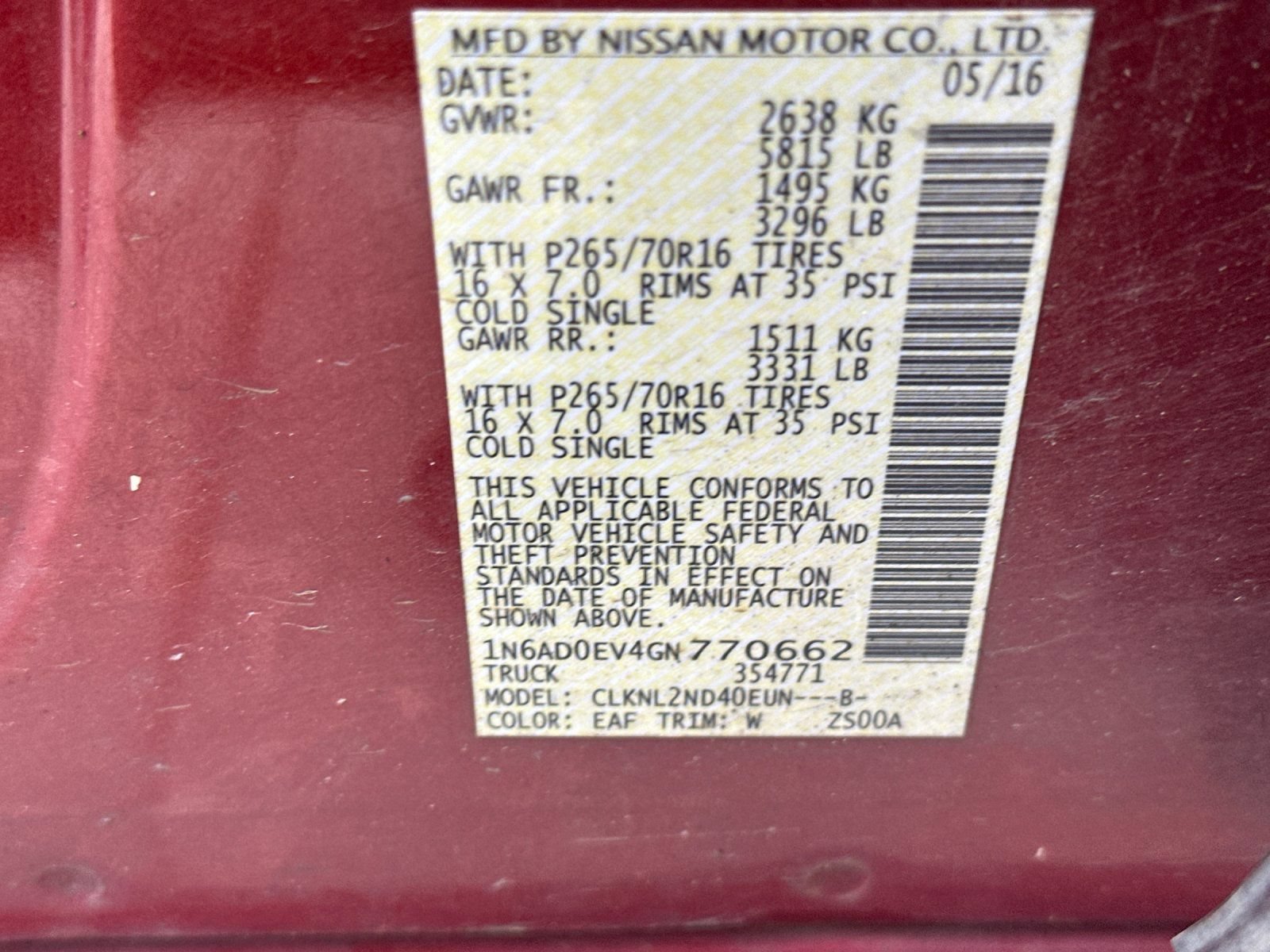 Used 2016 Nissan Frontier SV AWD/4WD image 25