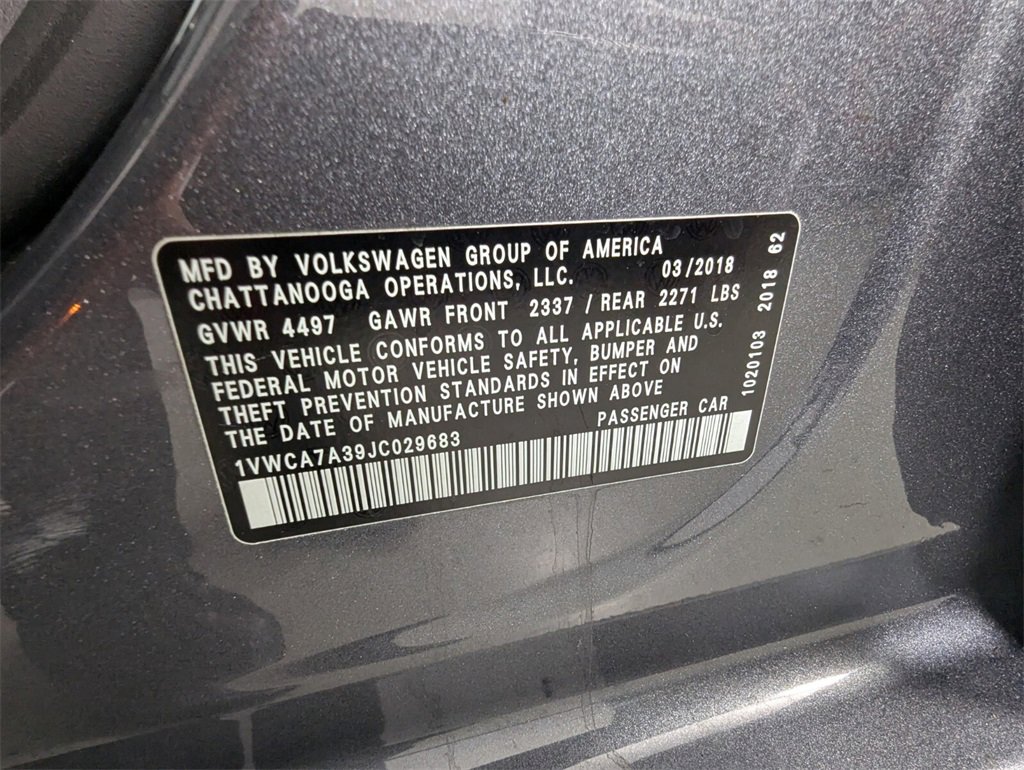 Used 2018 Volkswagen Passat 2.0T SEL Premium image 27