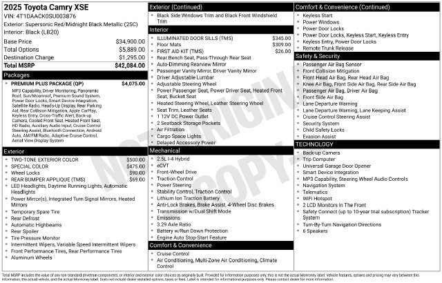 Certified 2025 Toyota Camry XSE w/ Premium Plus Package FWD image 33