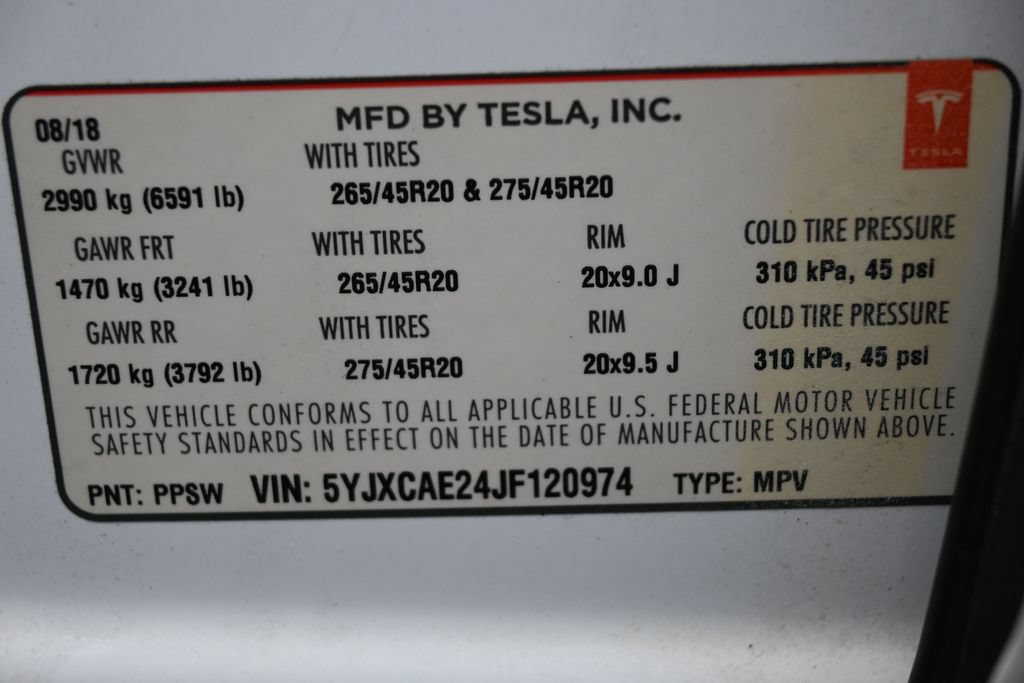 Used 2018 Tesla Model X 75D AWD/4WD image 9