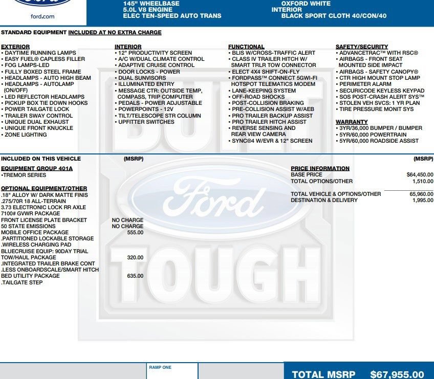 Used 2024 Ford F150 Tremor w/ Bed Utility Package AWD/4WD image 2