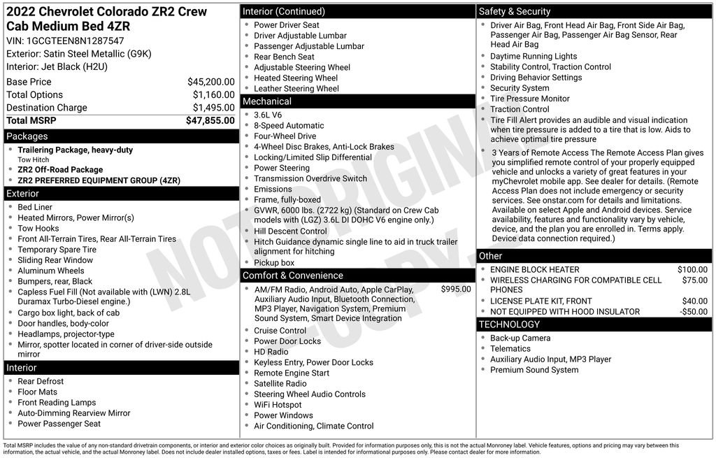 Used 2022 Chevrolet Colorado ZR2 AWD/4WD image 40