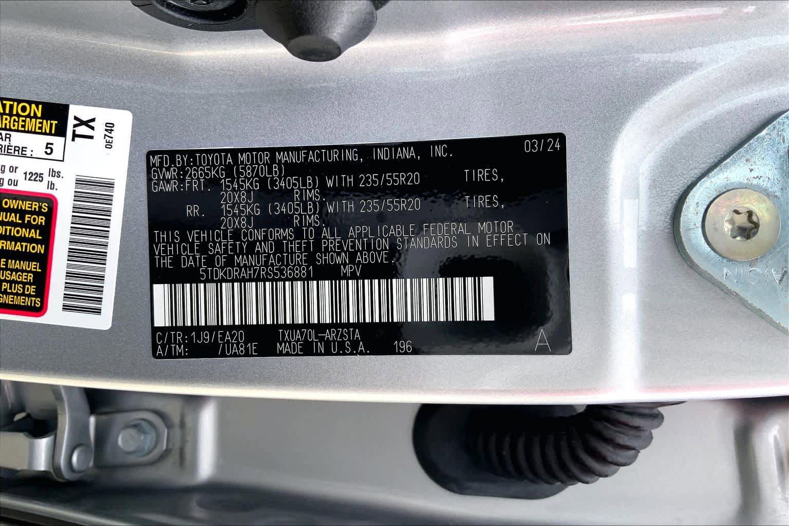 Used 2024 Toyota Highlander XSE FWD image 34