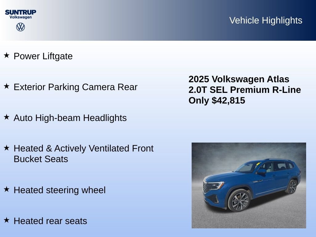Used 2025 Volkswagen Atlas SEL Premium R-Line image 16