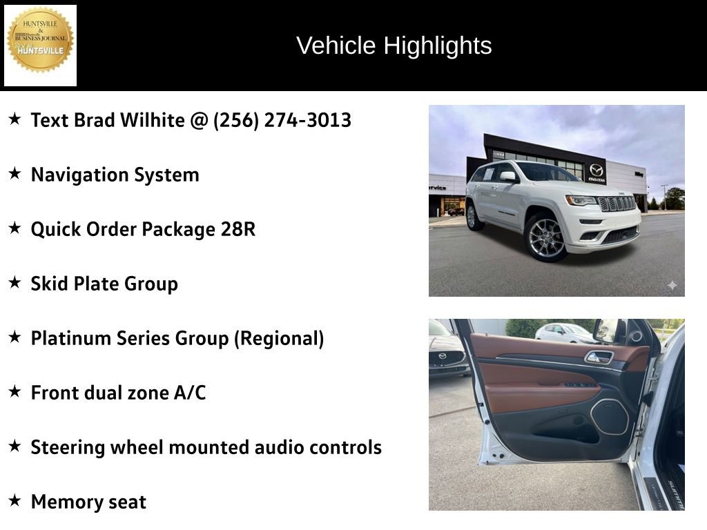 Used 2017 Jeep Grand Cherokee Summit w/ Platinum Series Group image 6