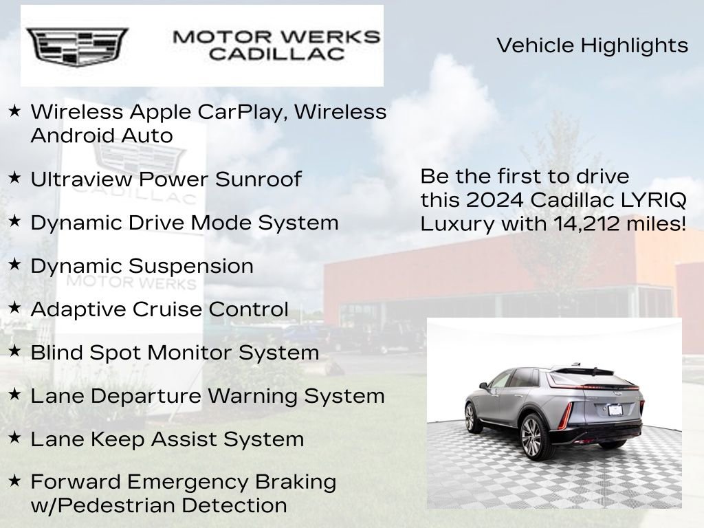 Certified 2024 Cadillac Lyriq Luxury w/ LPO, Floor Liner Package image 7