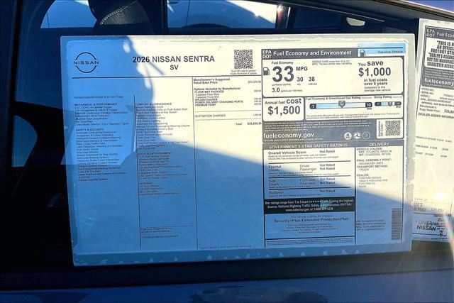 New 2026 Nissan Sentra SV w/ Floor Mat Package image 12