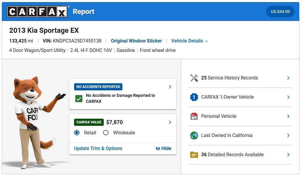 Used 2013 Kia Sportage EX w/ EX Premium Pkg FWD image 2