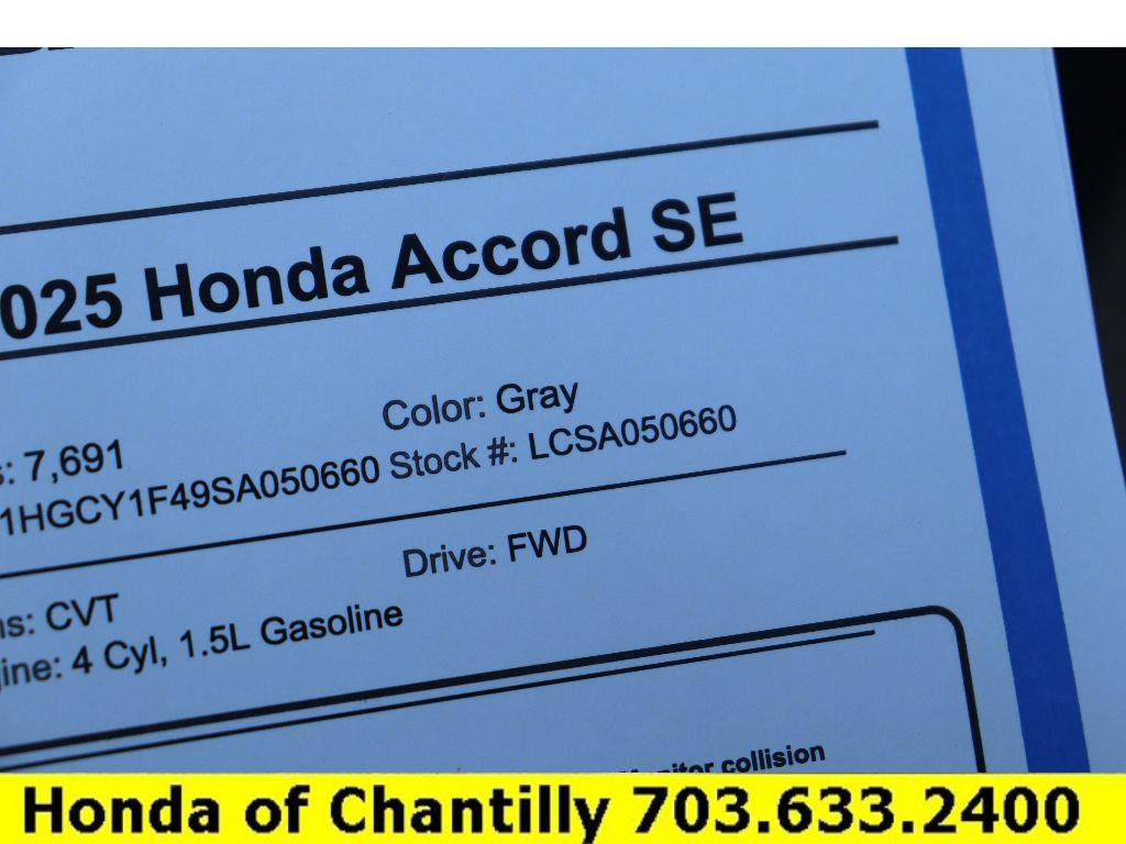 Used 2025 Honda Accord SE image 32