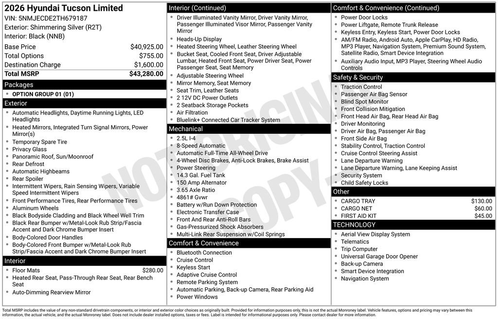 New 2026 Hyundai Tucson Limited image 19