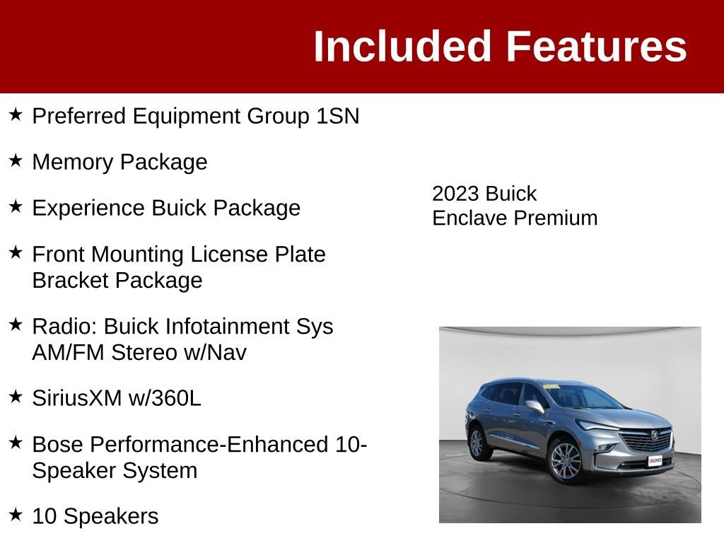 Used 2023 Buick Enclave Premium w/ Experience Buick Package AWD/4WD image 3