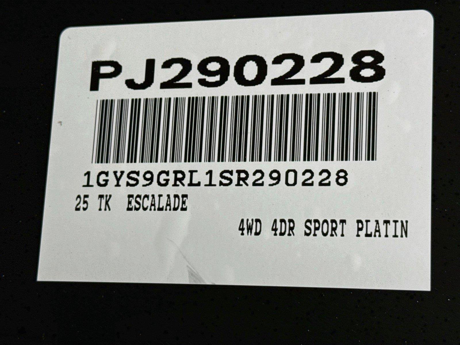 Used 2025 Cadillac Escalade Sport Platinum w/ LPO, ONYX Package AWD/4WD image 48
