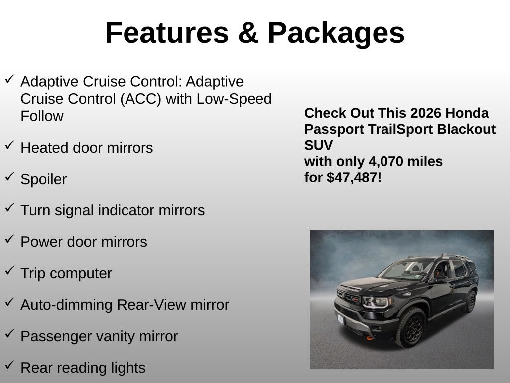 Certified 2026 Honda Passport TrailSport image 24