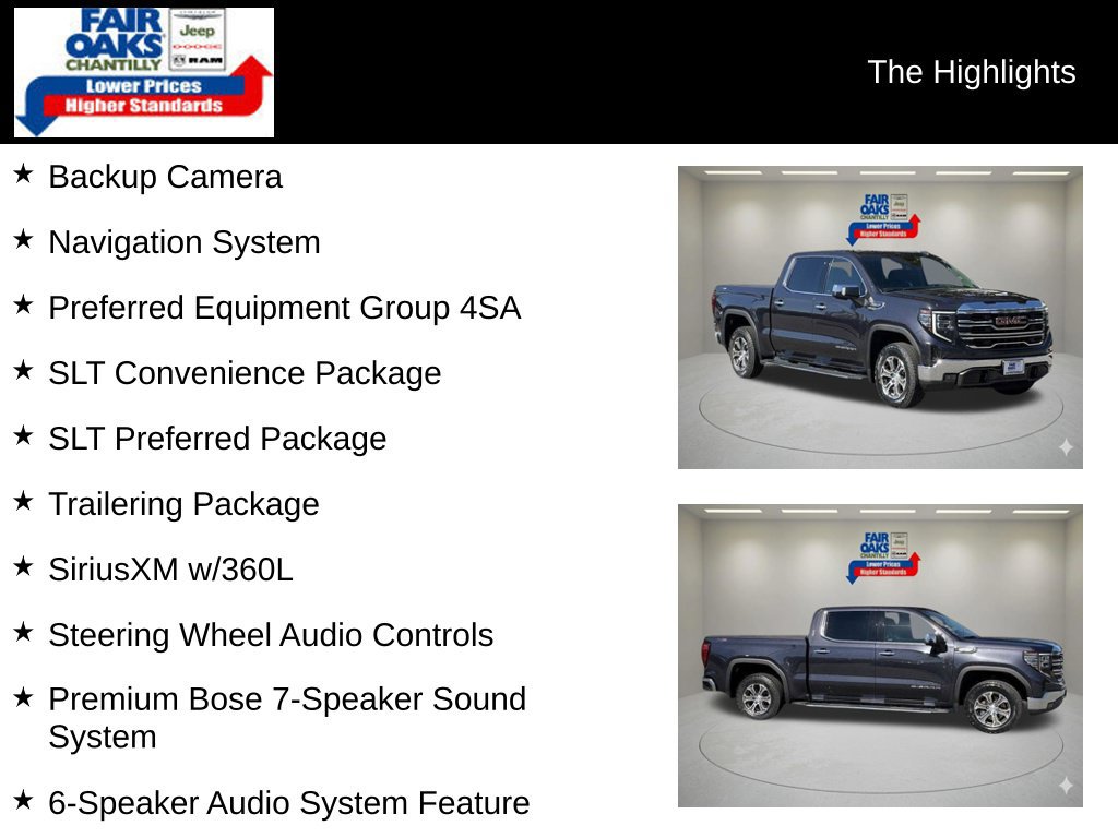 Used 2022 GMC Sierra 1500 SLT w/ SLT Convenience Package AWD/4WD image 2