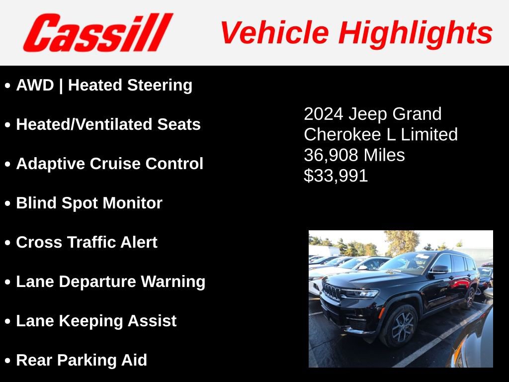 Used 2024 Jeep Grand Cherokee L Limited w/ Luxury Tech Group II image 3