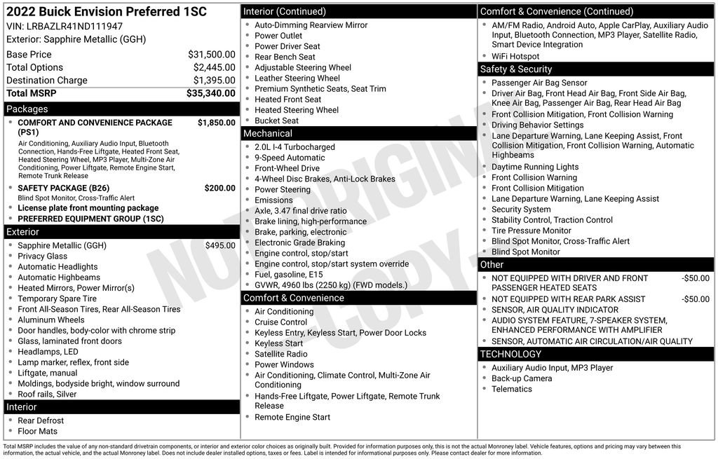 Used 2022 Buick Envision Preferred image 32