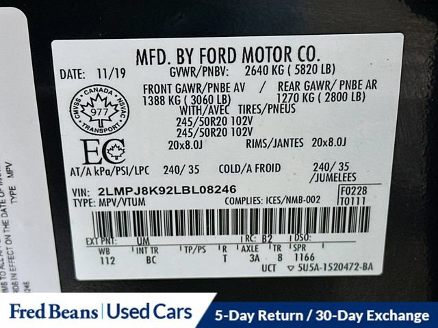 Certified 2020 Lincoln Nautilus Reserve w/ Equipment Group 201A AWD/4WD image 40