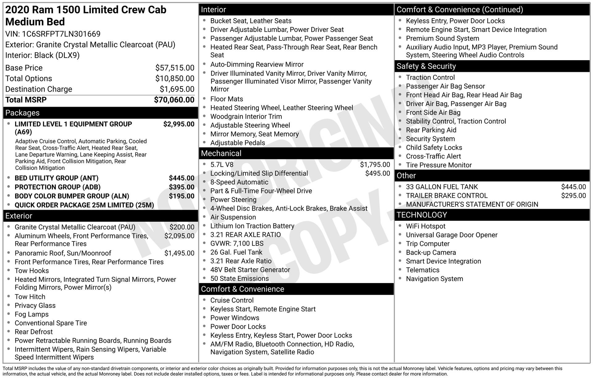 Used 2020 RAM 1500 Limited image 3