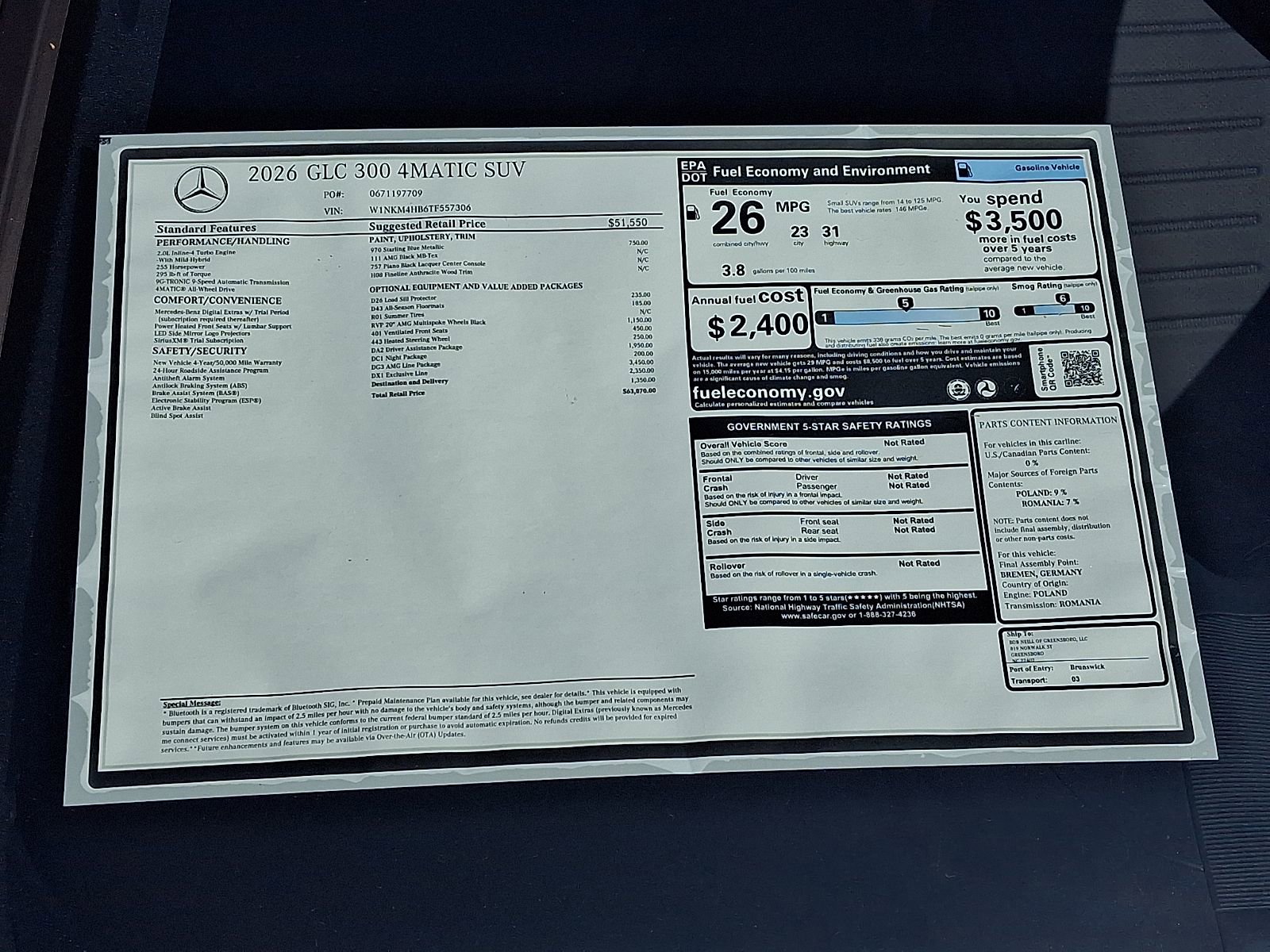 New 2026 Mercedes-Benz GLC 300 4MATIC image 18