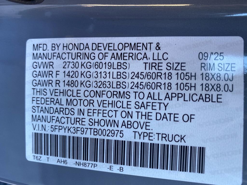 New 2026 Honda Ridgeline Black Edition image 47