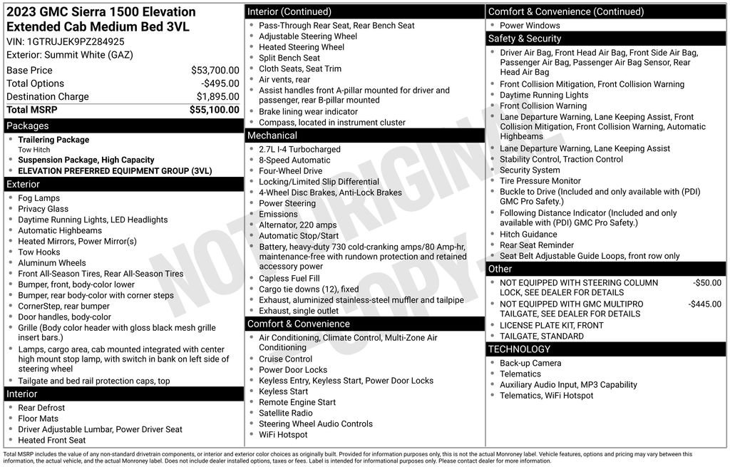 Certified 2023 GMC Sierra 1500 Elevation AWD/4WD image 2