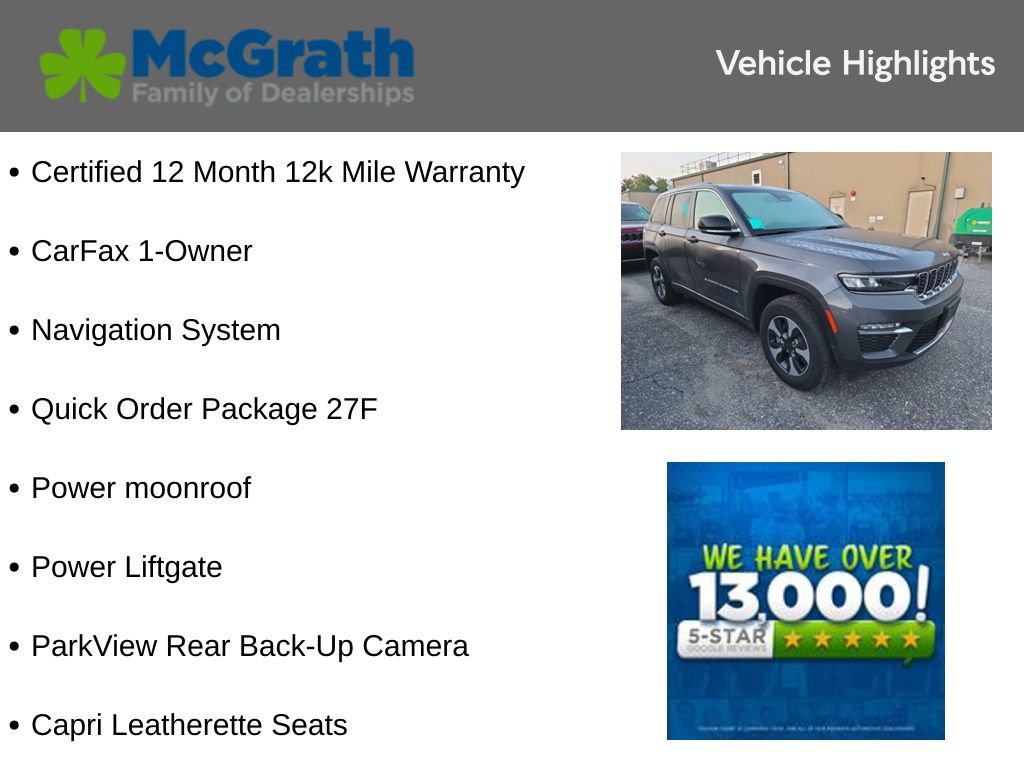 Used 2023 Jeep Grand Cherokee 4WD 4xe image 3