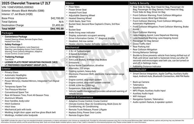 Certified 2025 Chevrolet Traverse LT AWD/4WD image 27