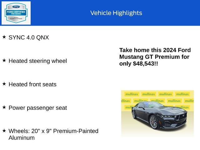 Certified 2024 Ford Mustang GT Premium RWD image 19
