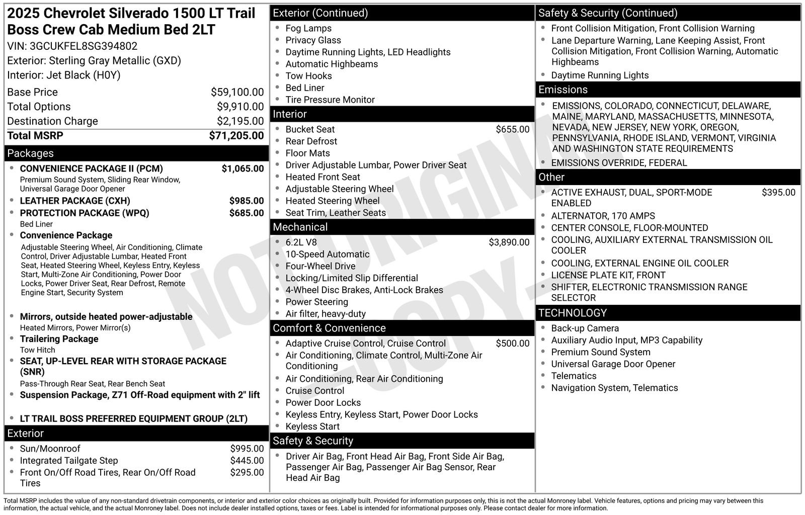 Certified 2025 Chevrolet Silverado 1500 LT Trail Boss w/ Convenience Package II image 41