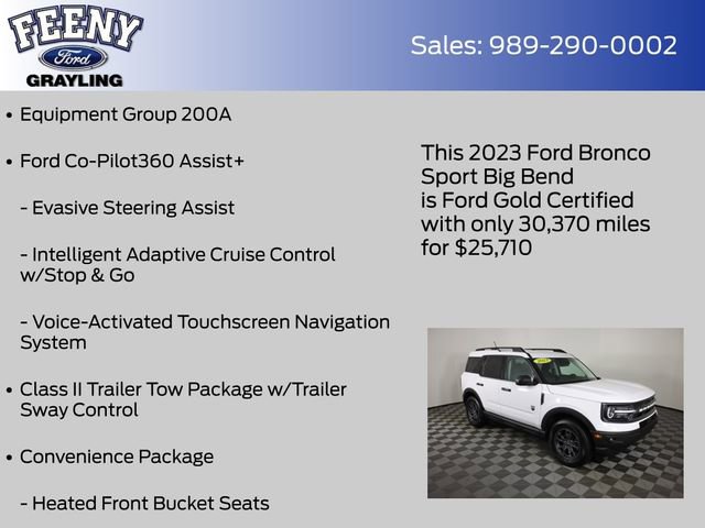 Used 2023 Ford Bronco Sport Big Bend w/ Convenience Package image 9