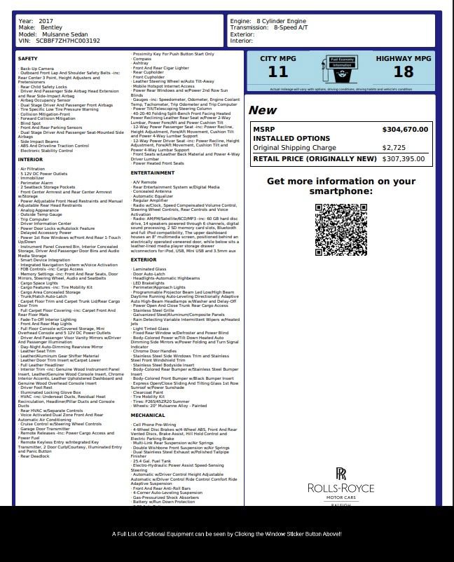 Used 2017 Bentley Mulsanne video 2