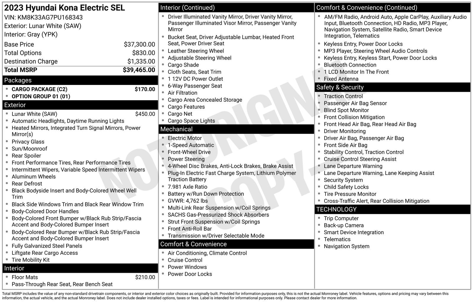 Used 2023 Hyundai Kona SEL w/ Cargo Package image 41