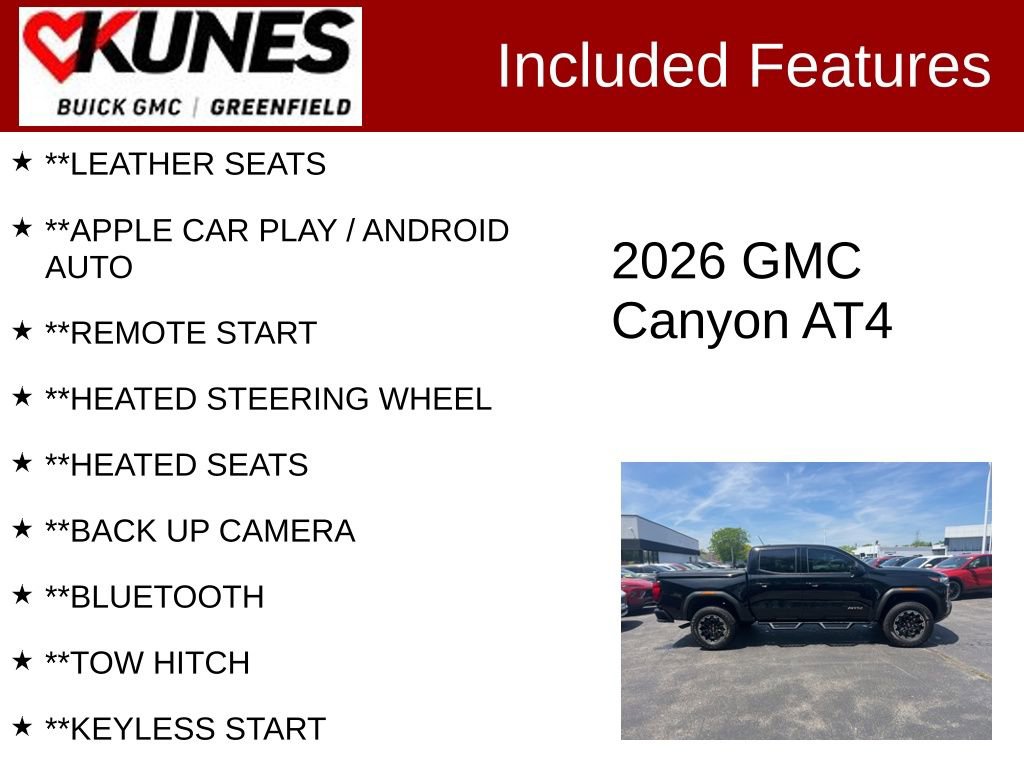 Used 2026 GMC Canyon AT4 w/ Technology Plus Package AWD/4WD image 2