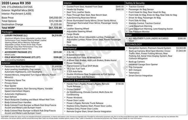 Used 2020 Lexus RX 350 AWD w/ Luxury Package image 10