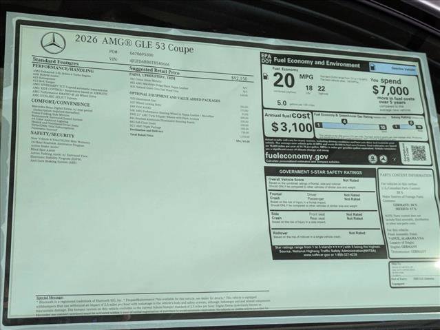 New 2026 Mercedes-Benz GLE 53 AMG 4MATIC Coupe image 21